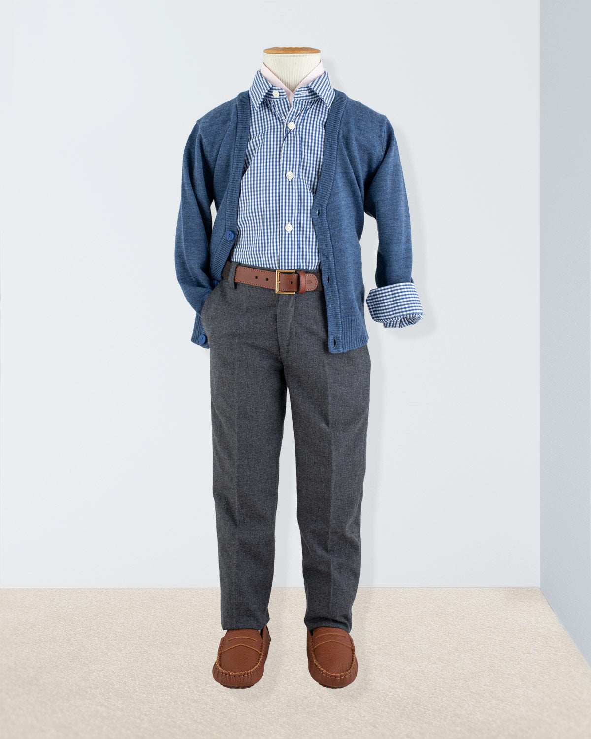 Bernard Summer Navy Check Shirt - Shirt