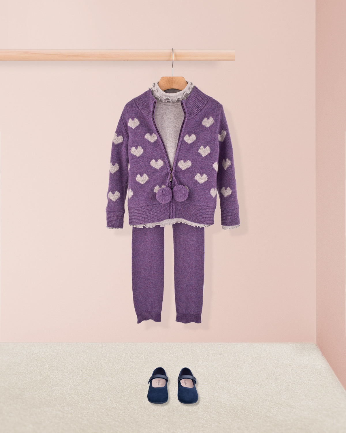 Aspen Purple Cashmere Knit Legging - Legging