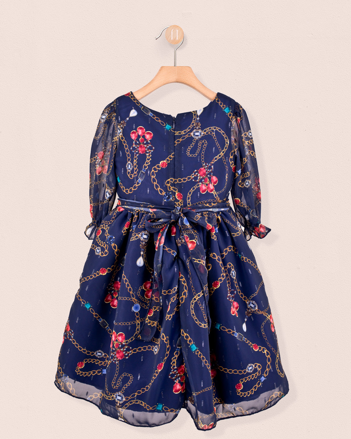 Tuscany Navy Chiffon Dress - Dress