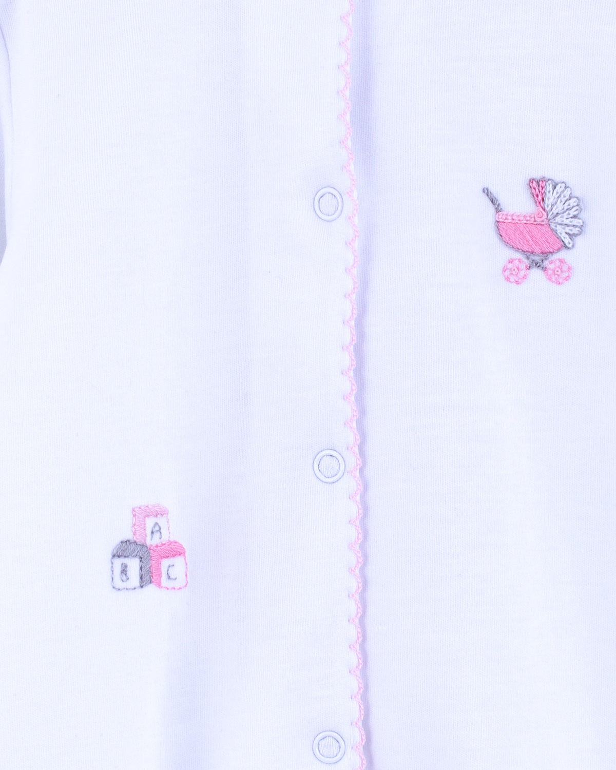 Pima Embroidered Stroller Stretchie - Stretchie