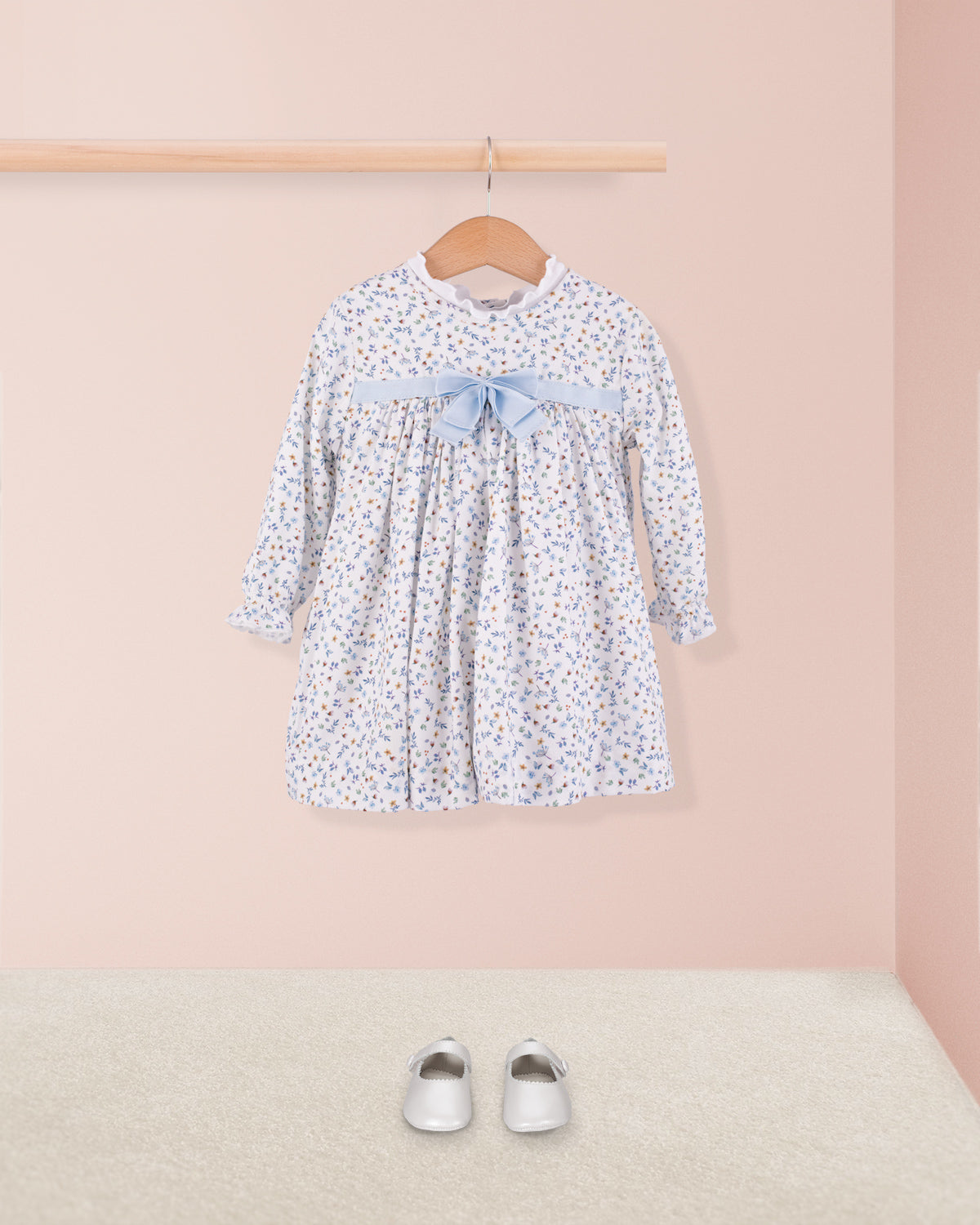 Dolly Delicate Blue Floral Dress - Baby Dress