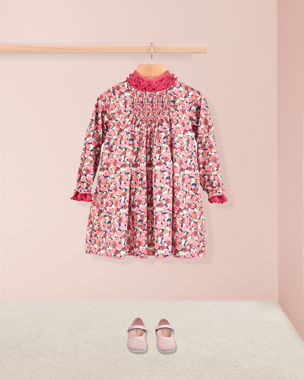 Eliza Liberty Stone Rose Pink - Smocked Dress