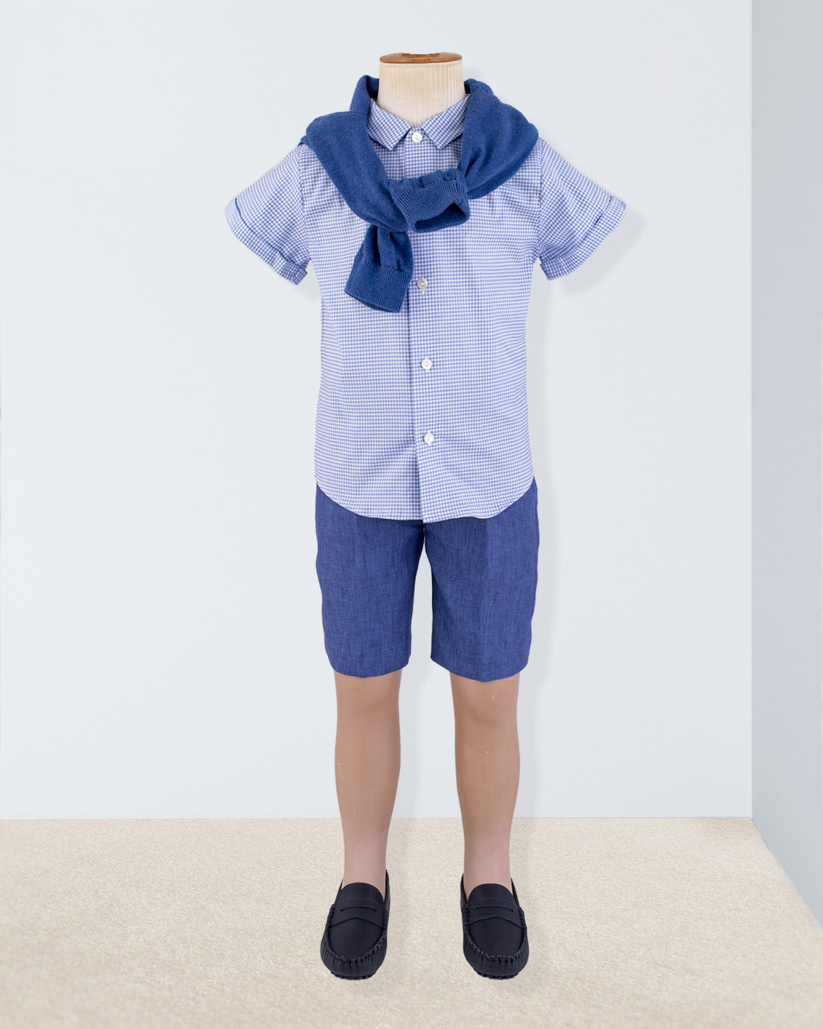 Henry Outline Blue Gingham Shirt - Shirt