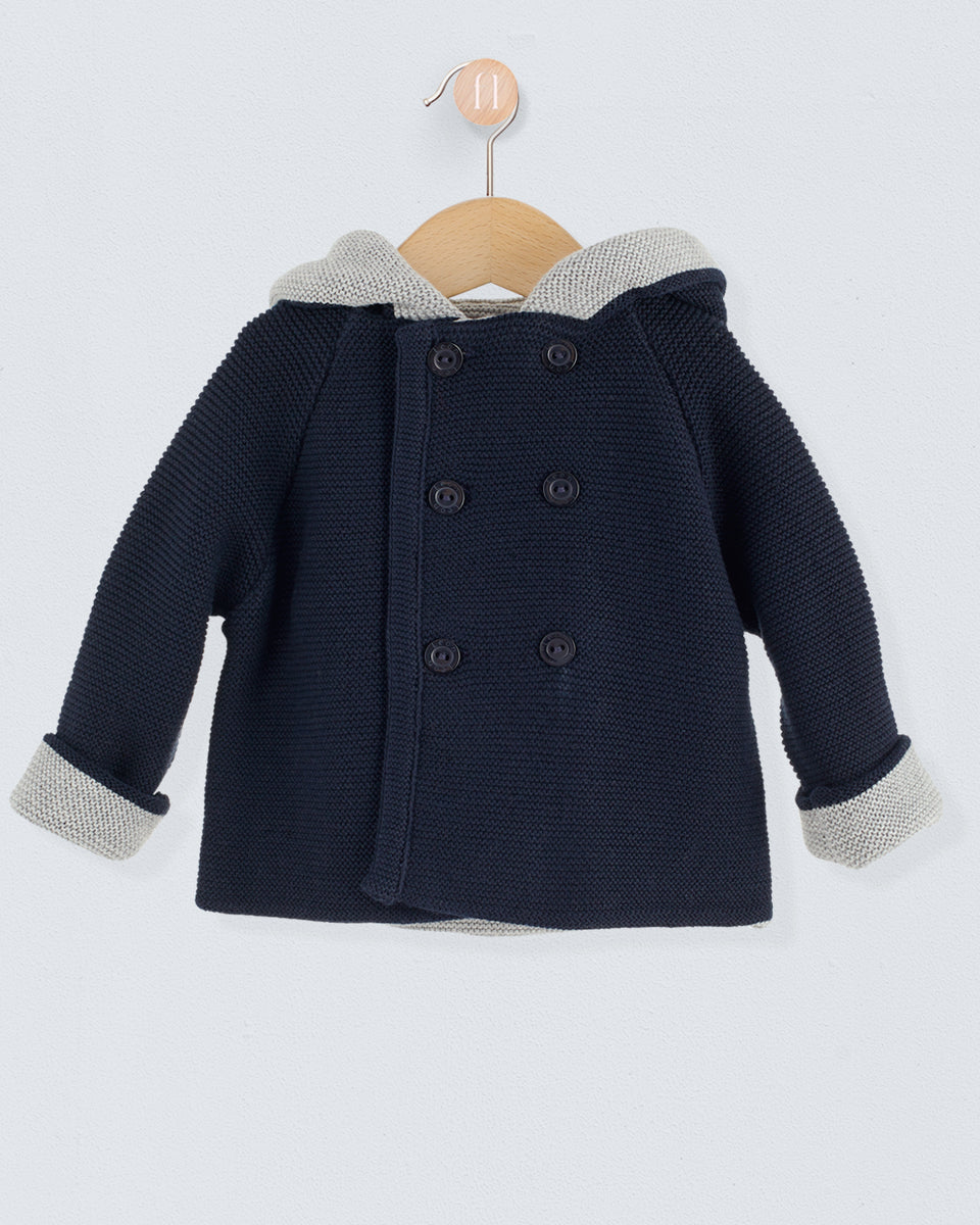 Jackpot Navy and Grey Hooded Jacket