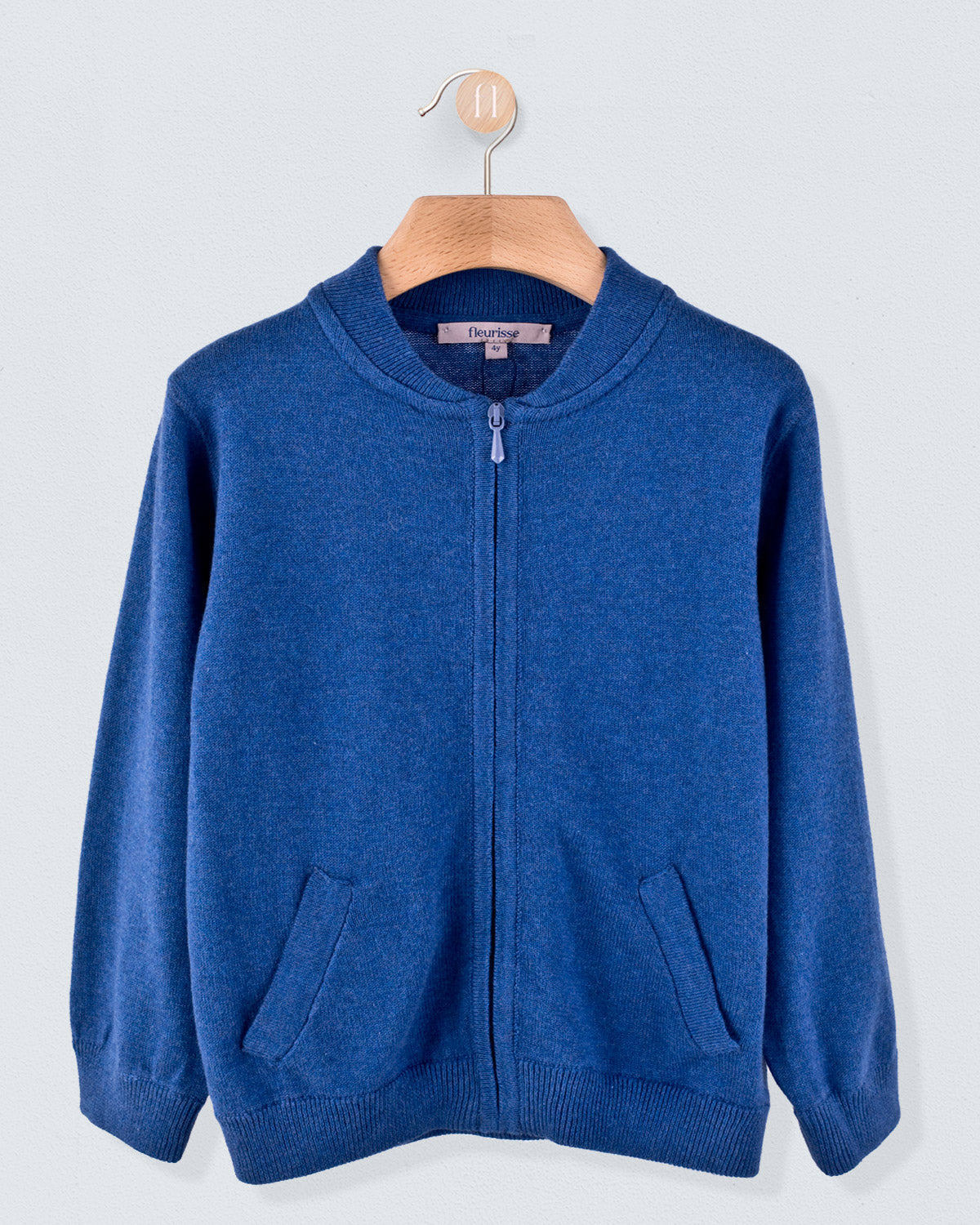 Kingswood Jean Melange Cotton Zipper Sweater - Cardigan