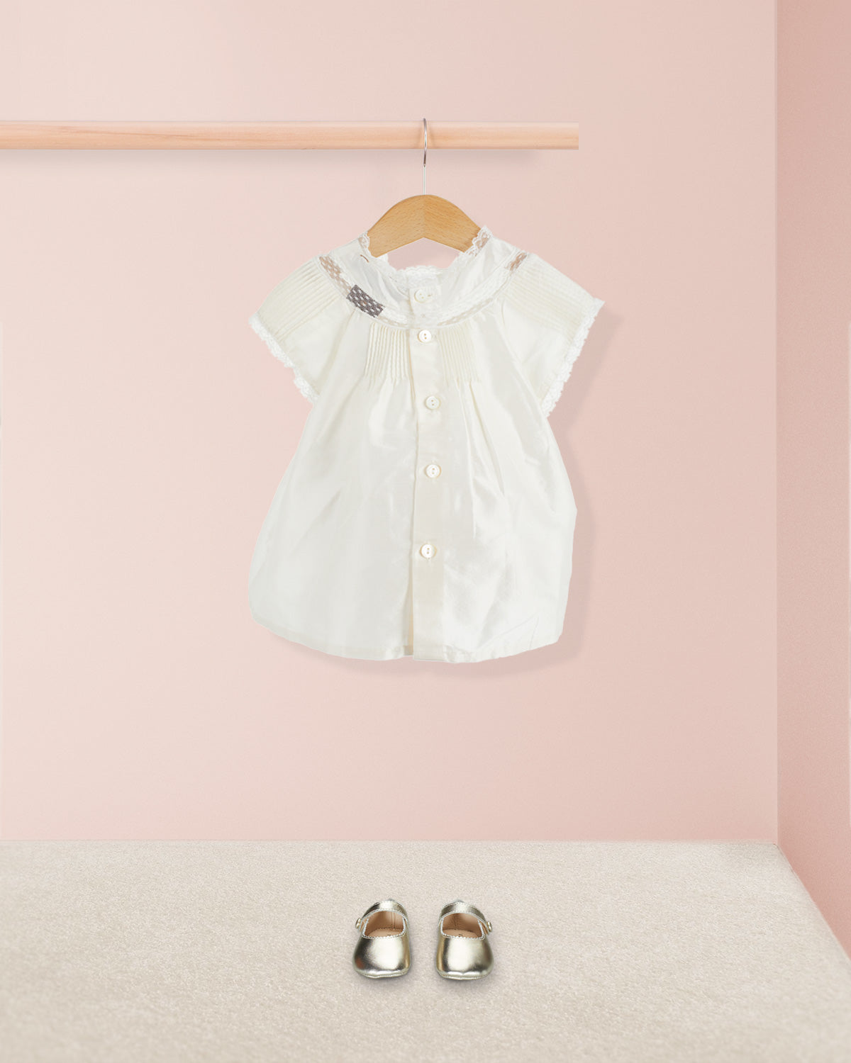 Lola White Silk Dressy Set - Baby Dress