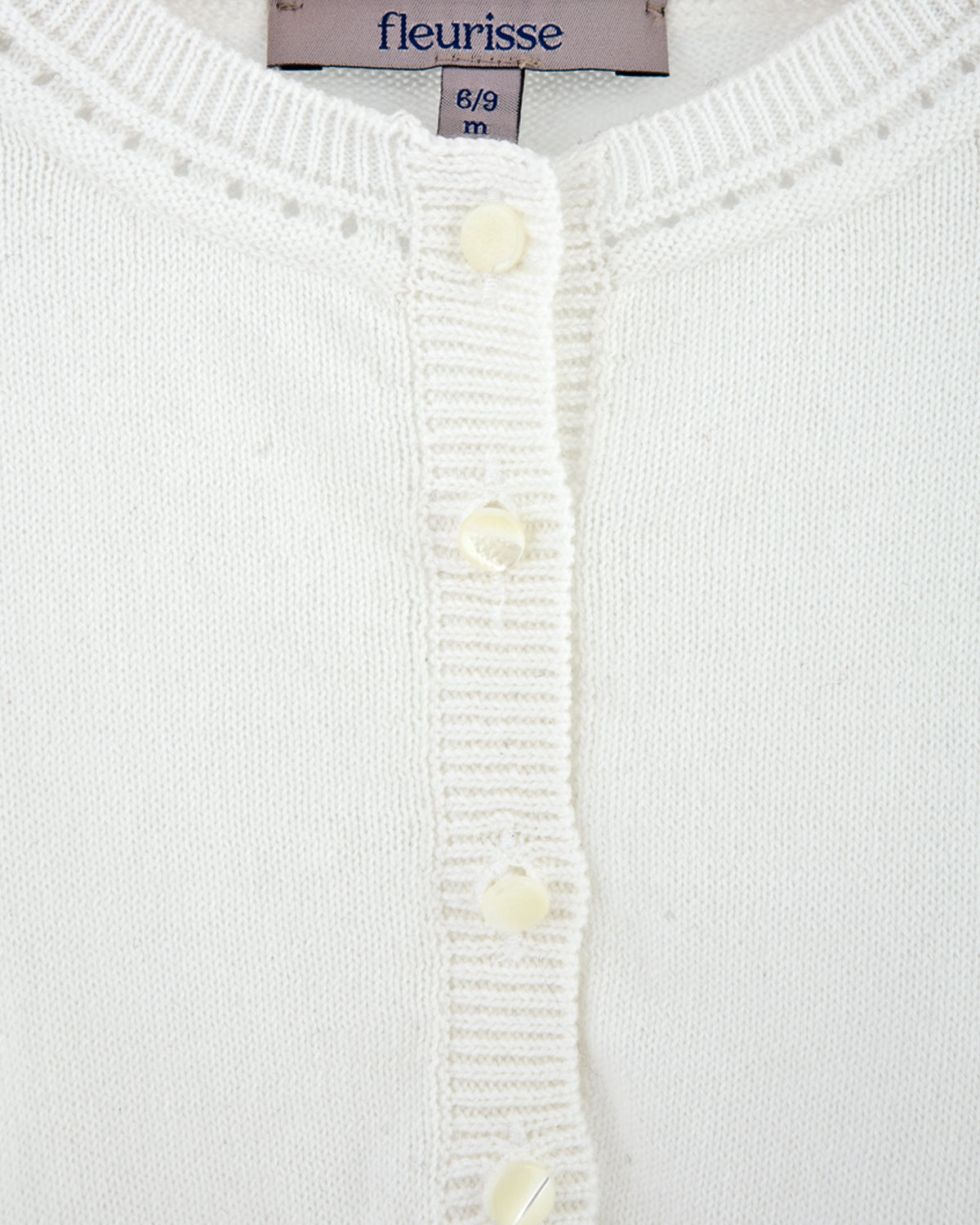 Lucie White Cotton Cardigan - Cardigan
