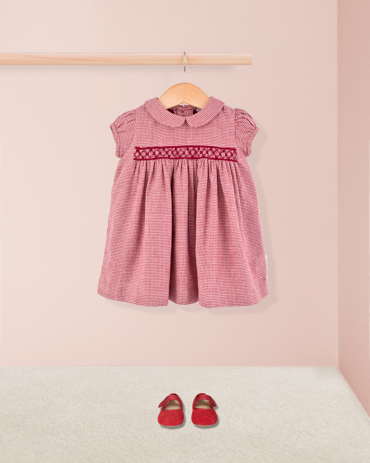 Baby Burgundy Vichy Dress