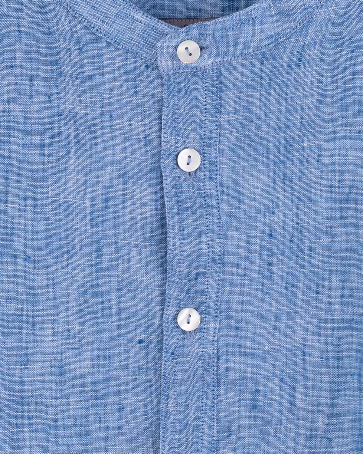 Mandarin Seafoam Linen Shirt - Shirt