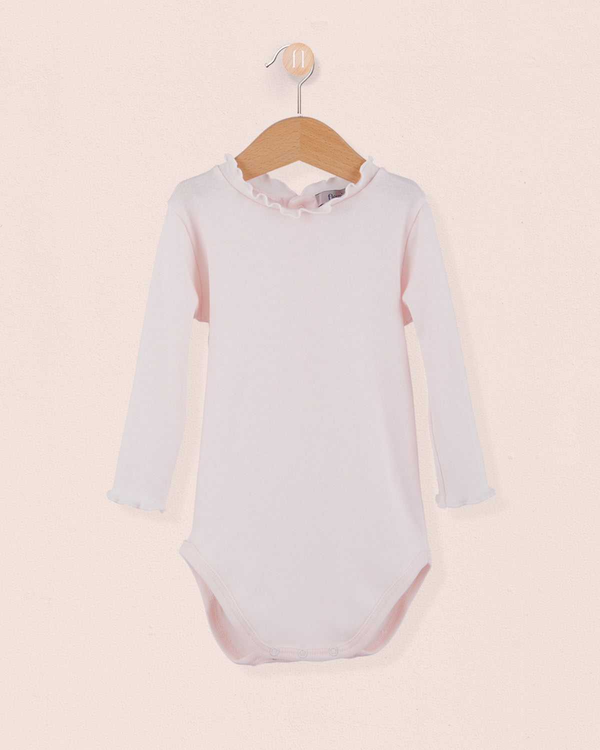 Mock Neck Onesie Italian Brushed Cotton Pink - Onesie
