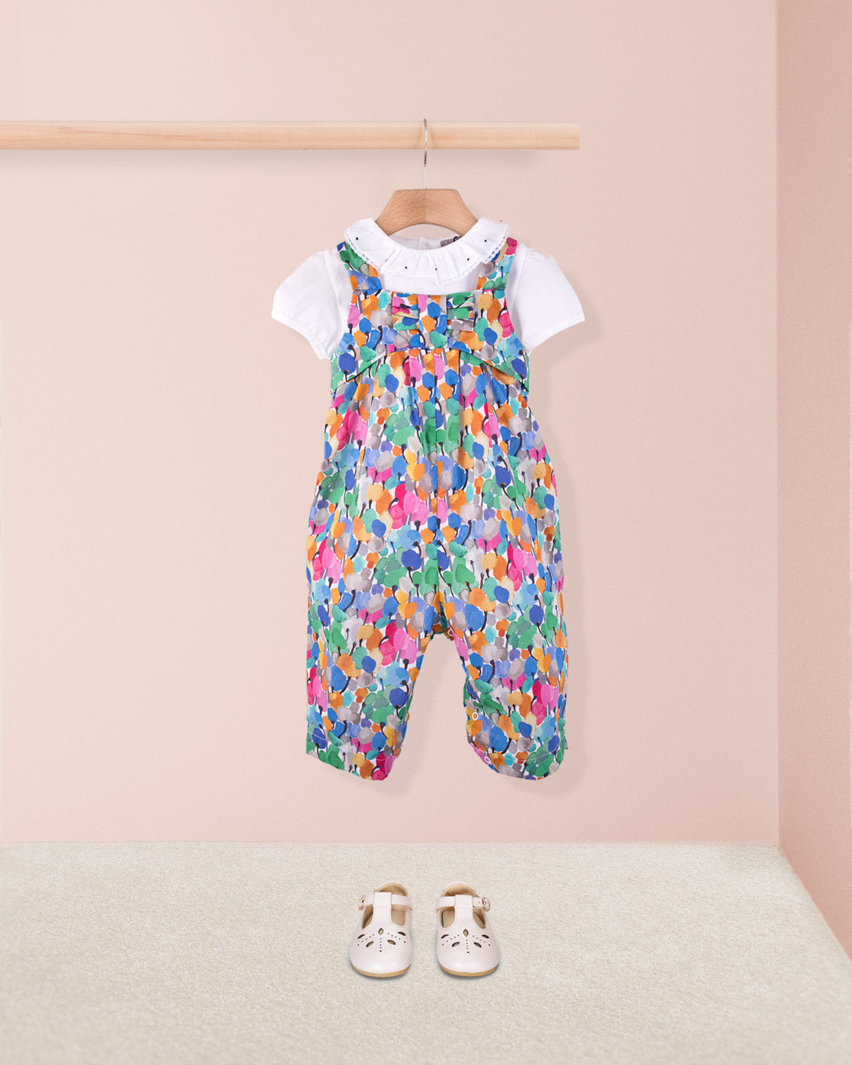 Louise Liberty Tulip Fields Blue Overall - Romper