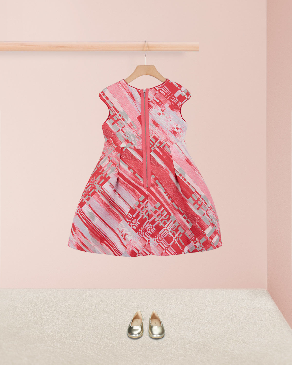 vValentina Liveri Pink Jacquard Dress - Dress