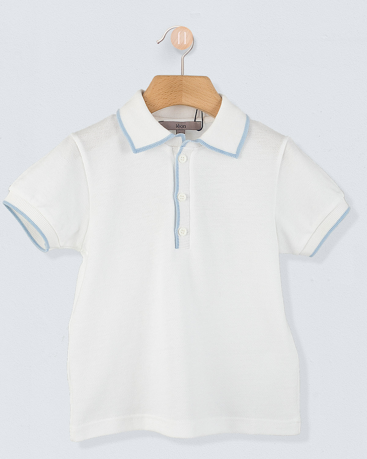 Polo Italian Light Blue Trim Piquet - Shirt