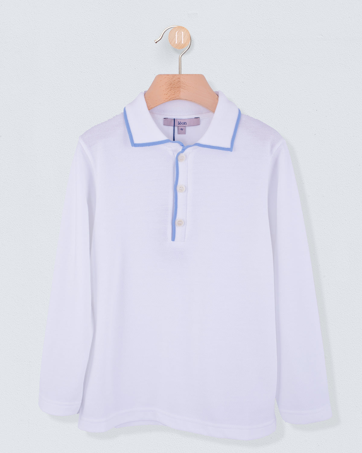 Polo Long Sleeve Italian Blue Trim - Shirt