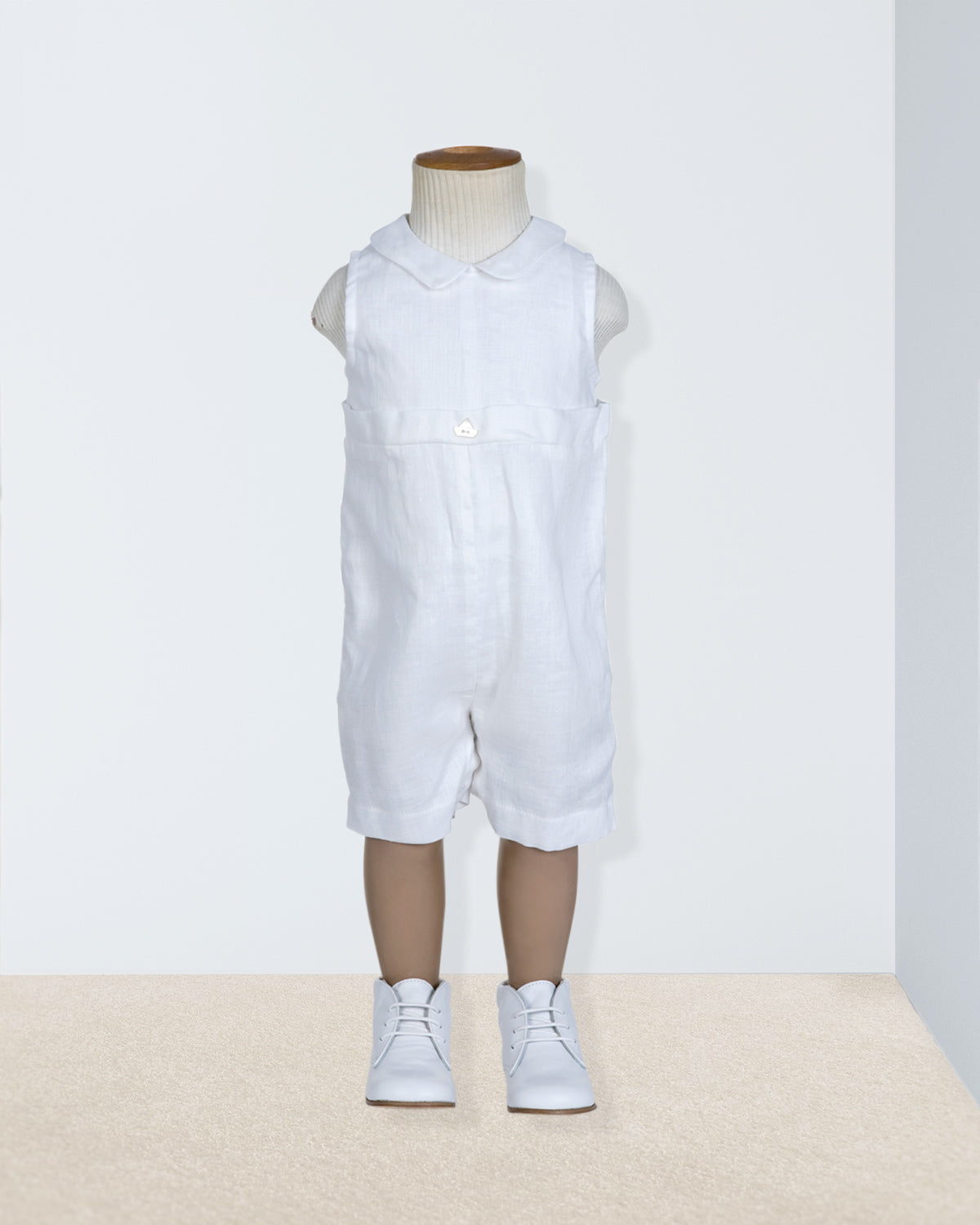 Shore Club White Linen Romper - Romper