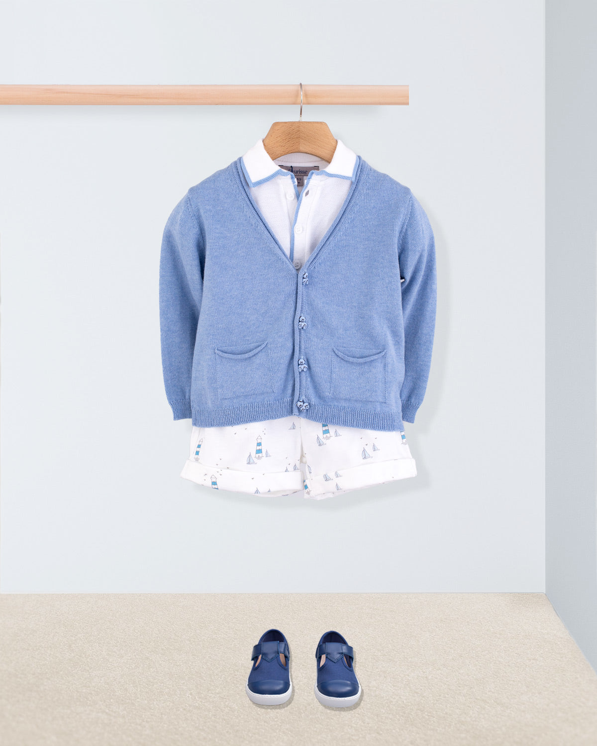 Cuff Short Royal Blue Jersey Lighthouse - Pant