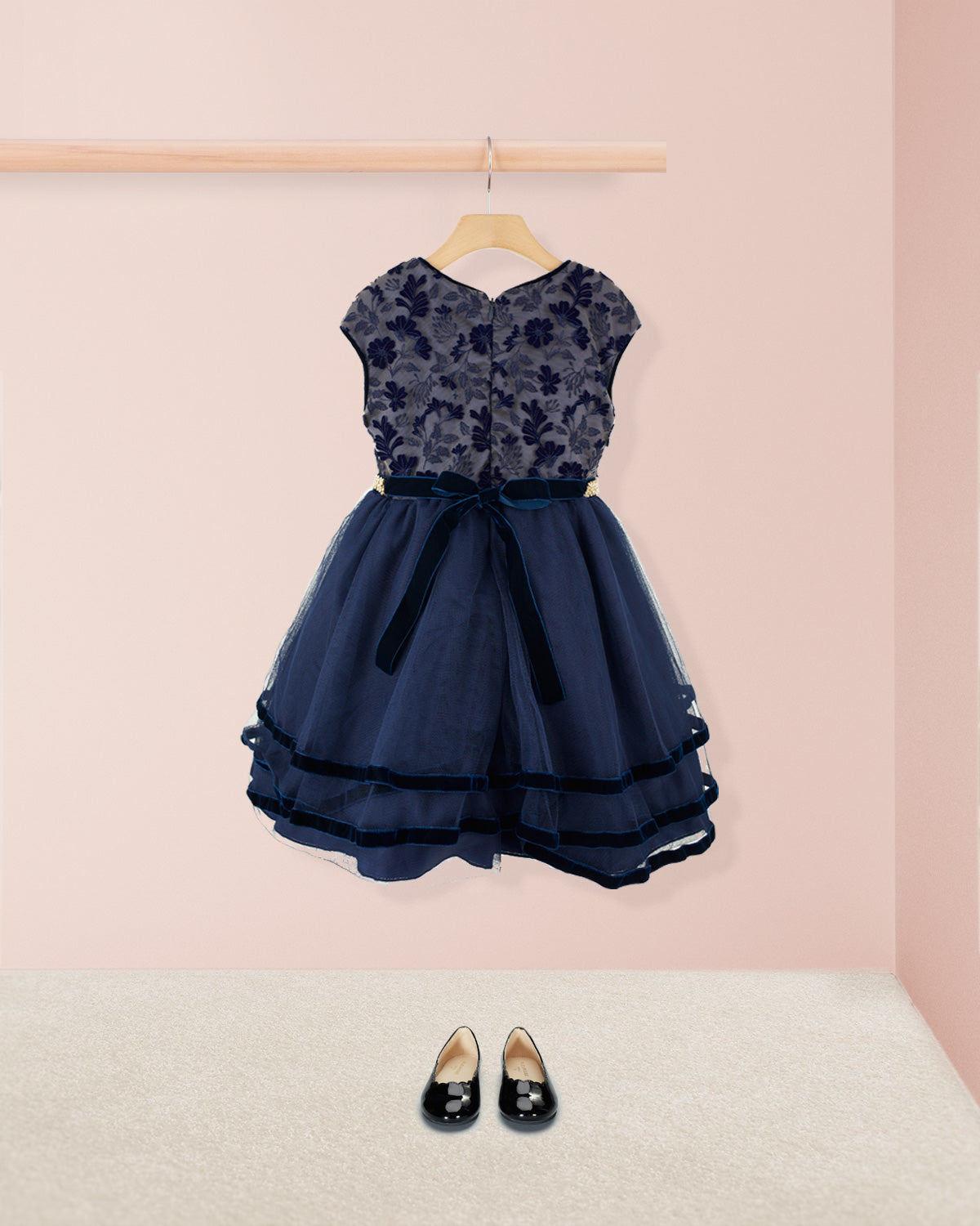 Starlight Navy Swiss Tulle Dress - Dress