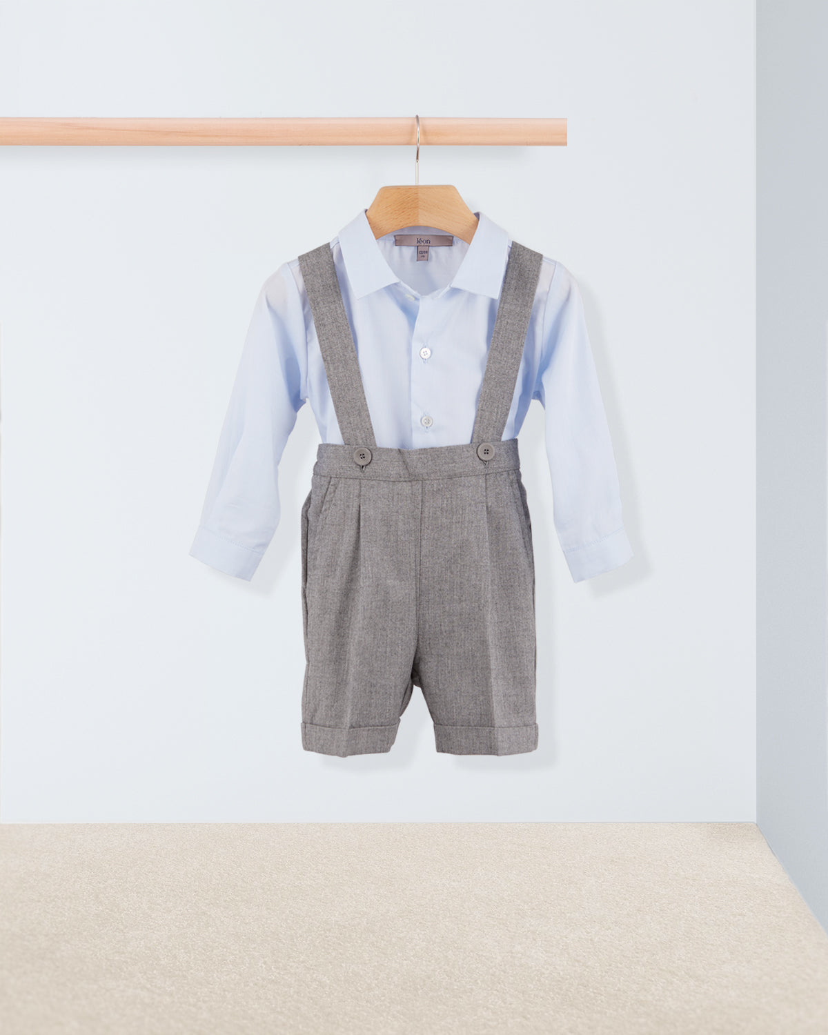 Suspender Short Adam Heather Grey - Pant