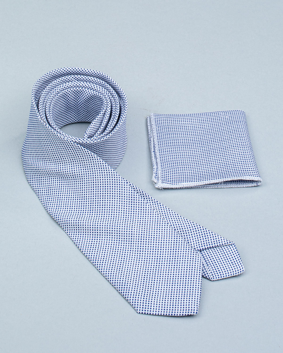 Tie and Pocket Square Navy Piave - Tie