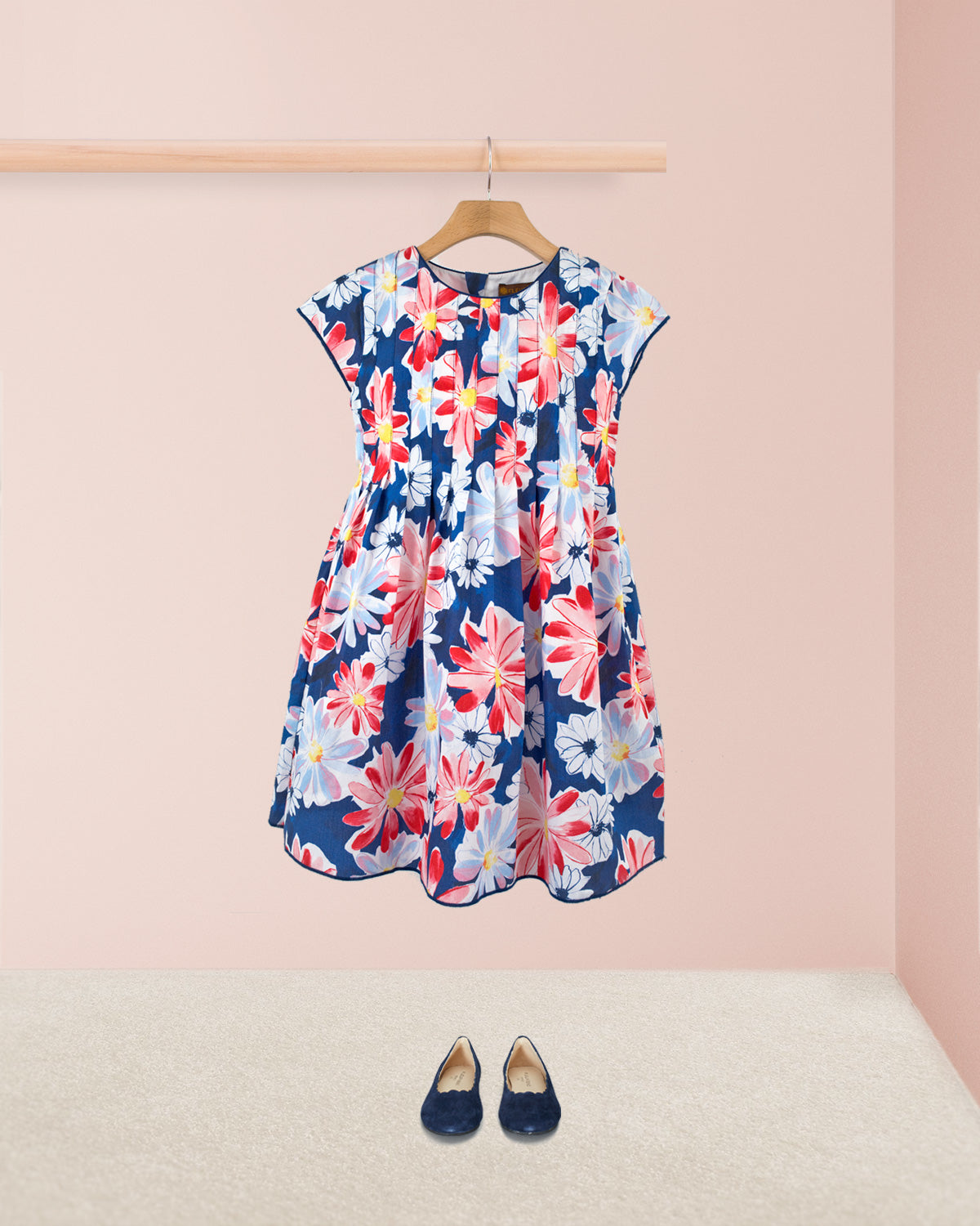 Victoire Italian Blue Daisies - Dress