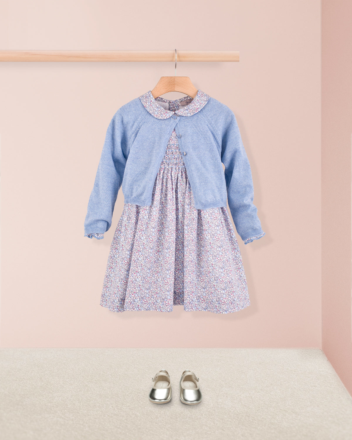 Violetta Liberty Eloise Blue Dress - Smocked Dress