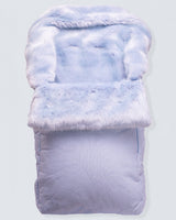 Mont-Blanc Light Blue Faux-Fur Stroller Bunting
