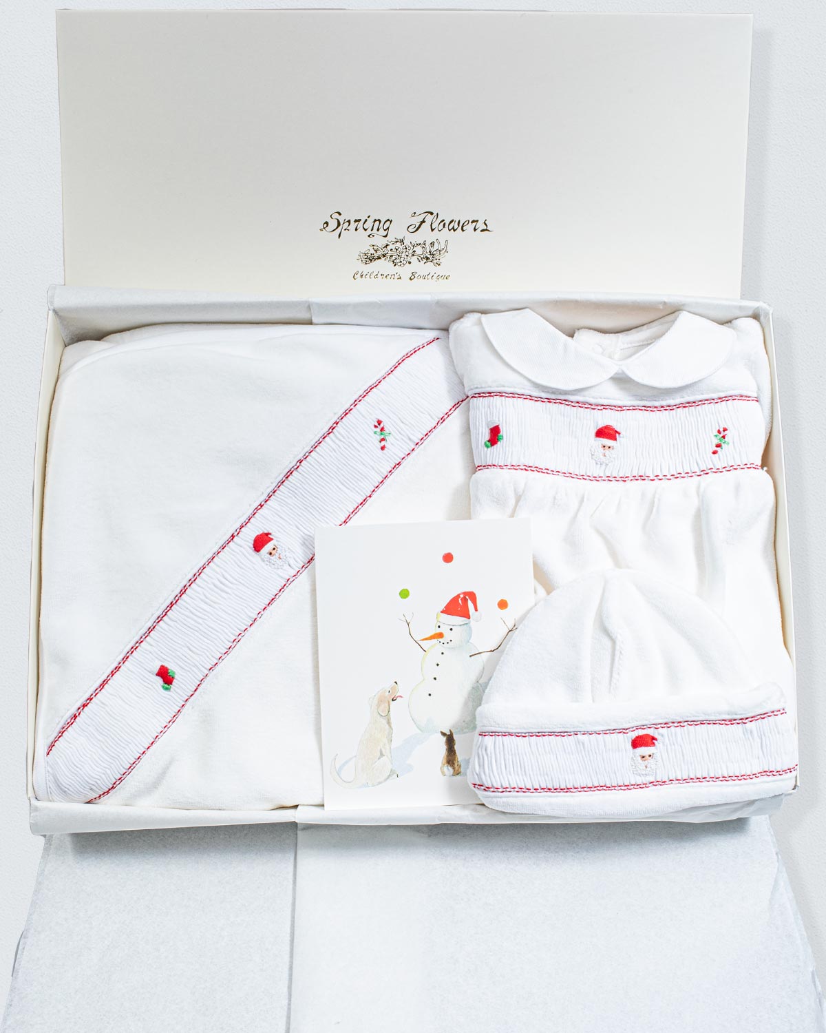 Pima Hand Smocked Christmas Velour Bundle
