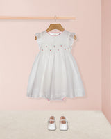 Baby Honor Strawberry Embroidered Smocked Set