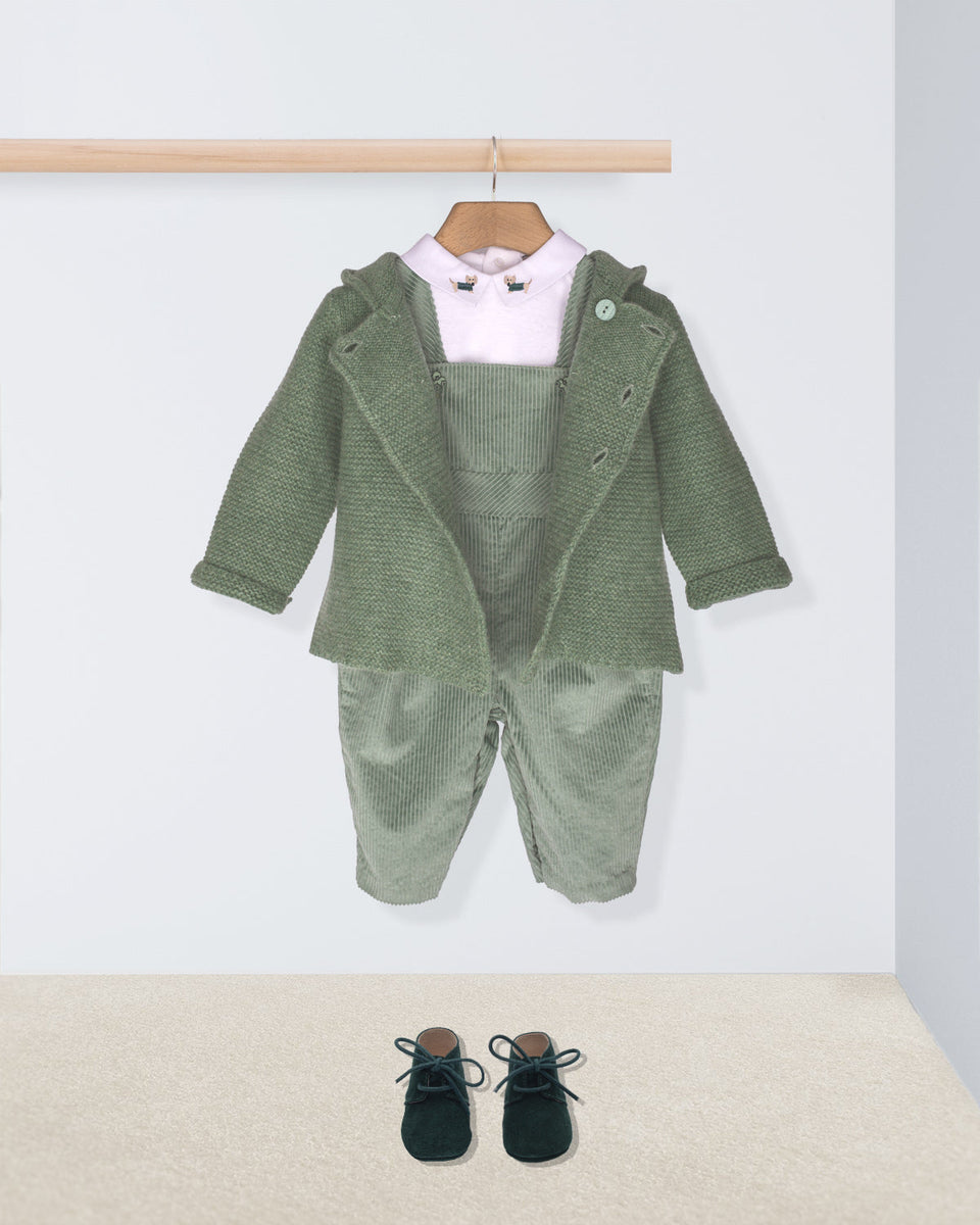 Bear Sage Corduroy Overall Outfit
