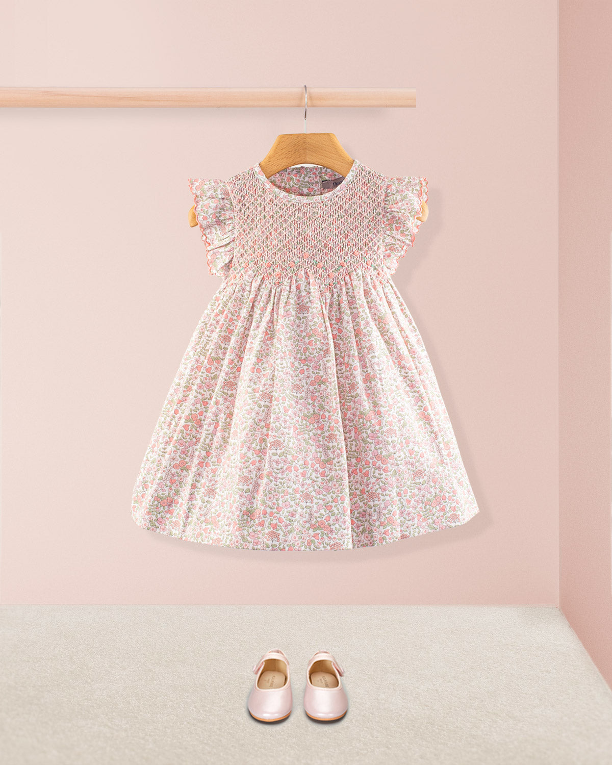 Beatrice Garden Pink Smock