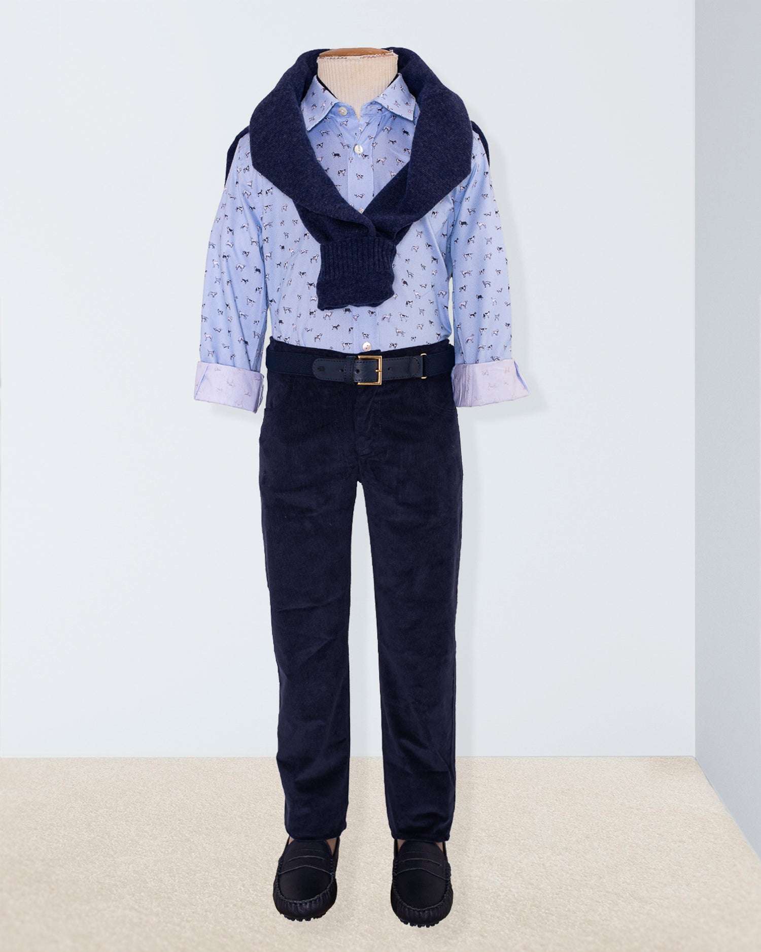 Bernard Liberty Man's Best Friend Blue Outfit