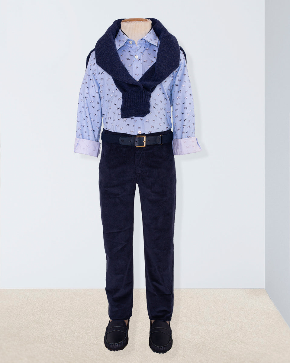Bernard Liberty Man's Best Friend Blue Outfit