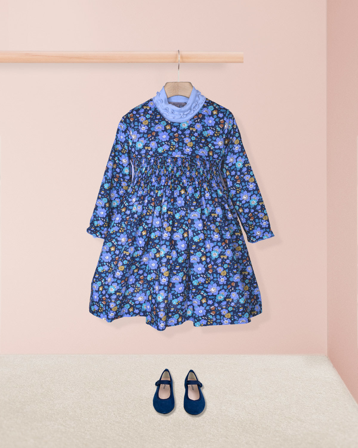 Bonheur Liberty Betsy Meadow Royal Smocked Dress