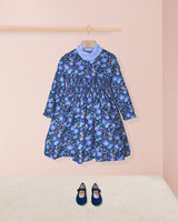 Bonheur Liberty Betsy Meadow Royal Smocked Dress