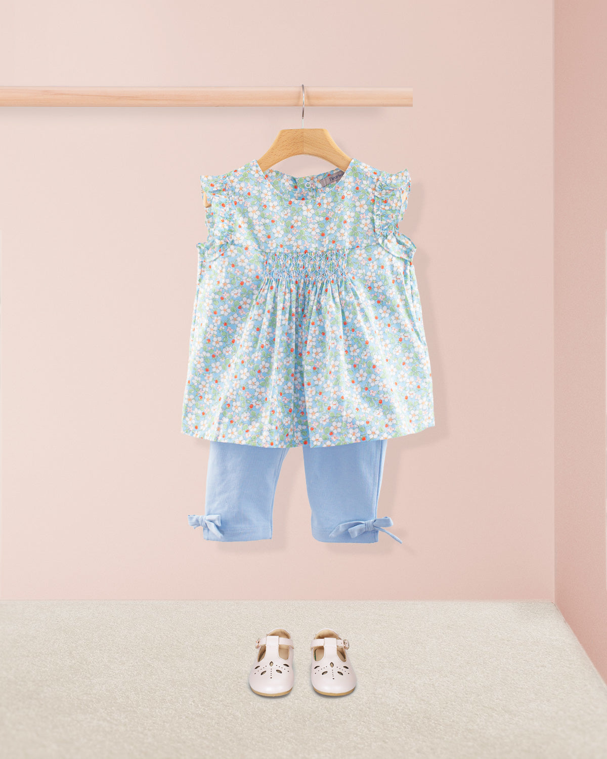 Amelie Liberty Strawberry Field Blue Tunic Capri Outfit