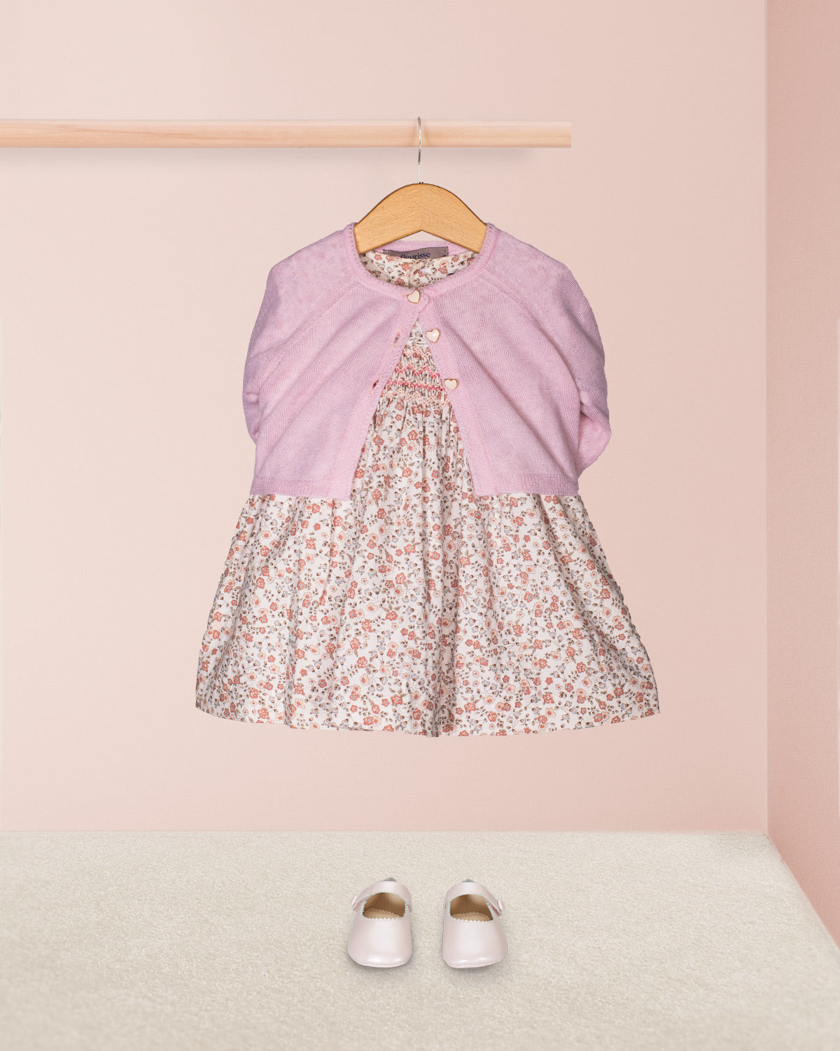 Baby Clementine Delicate Floral Pink Dress