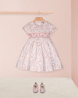 Colette Belina Pink Floral Smocked Dress
