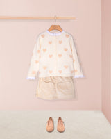 Madeleine Cream Hearts Cashmere Outfit