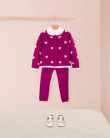 Madeleine Cyclam Hearts Wool Outfit