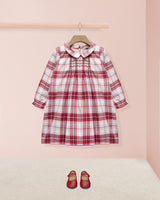 Elizabeth Italian Red Plaid Flannel Dress