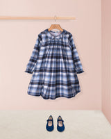 Elizabeth Italian Royal Plaid Flannel Dress