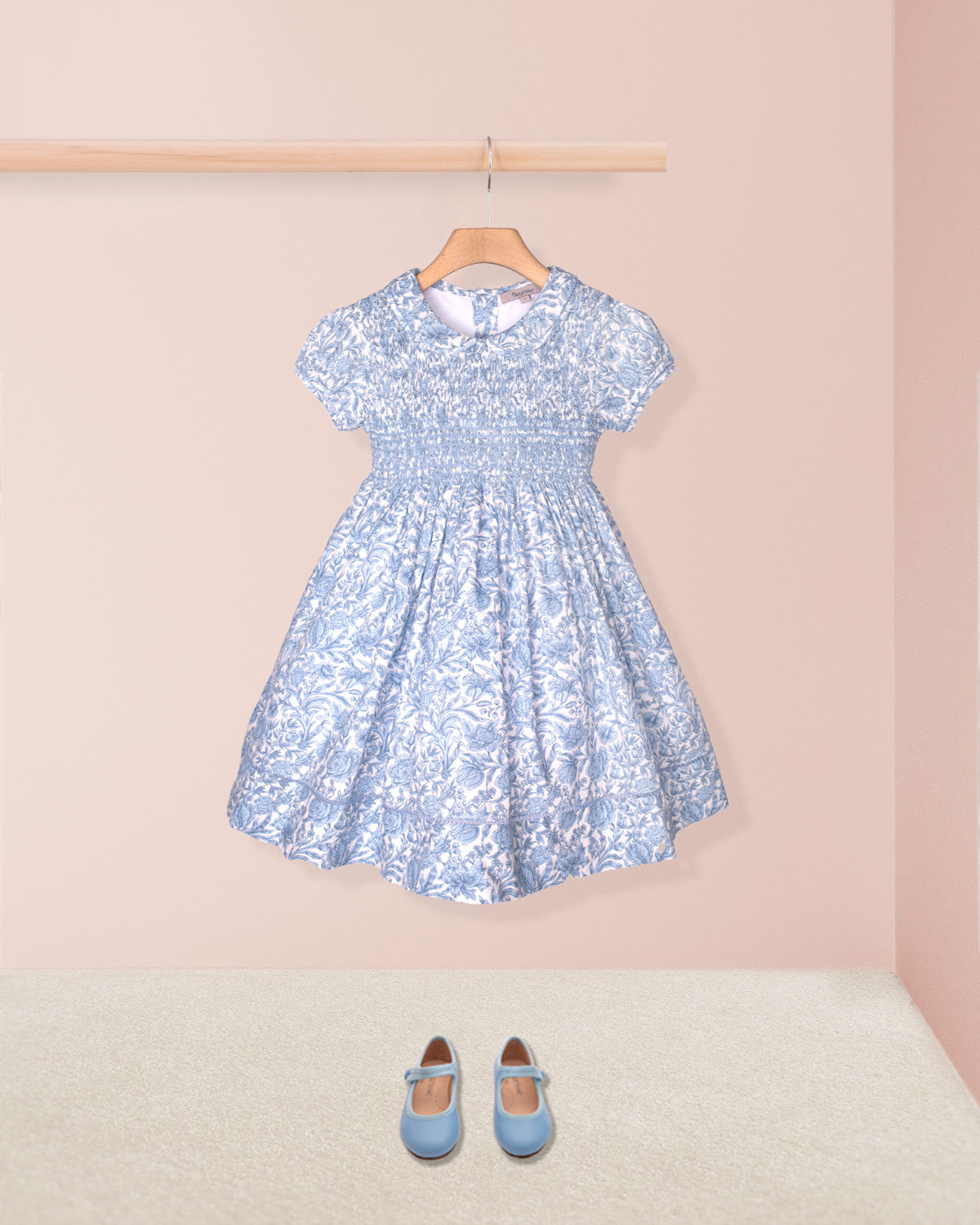 Emma Liberty Antoinette Blue Smocked Dress