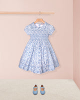 Emma Liberty Antoinette Blue Smocked Dress