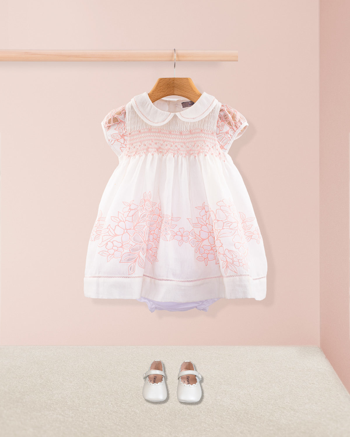 Baby Emmy Doppia Pink Smock Set