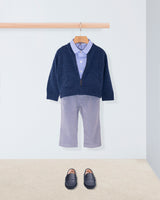 Hendrix Blue Gingham Flannel Outfit