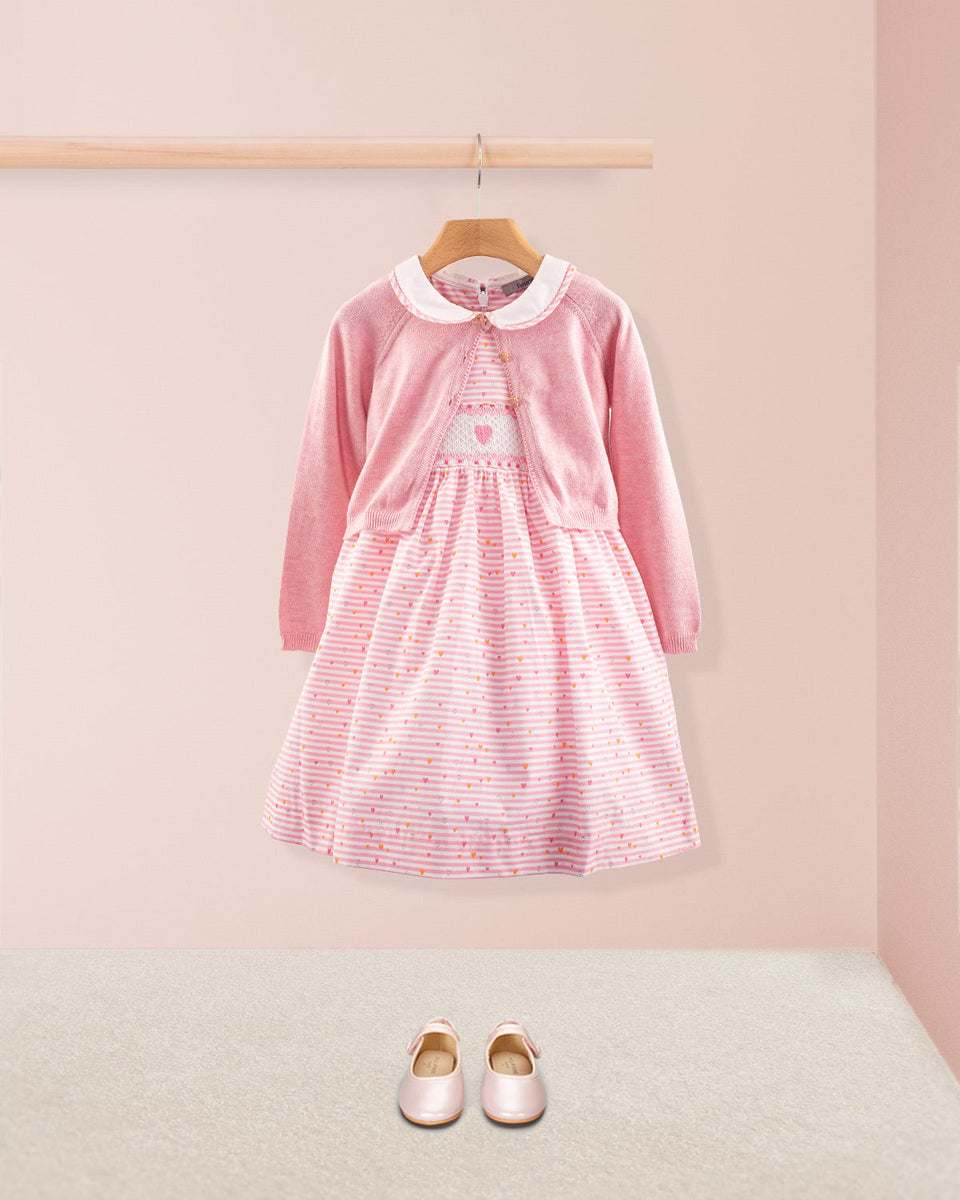 Heart French Stripe Smock