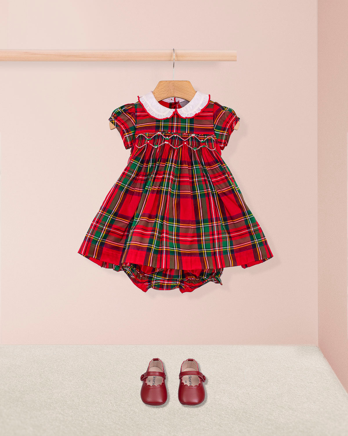Baby Holiday Royal Stewart Smock Set