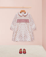 Holly Cranberry Smocked Dress