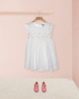 Honor Strawberry Embroidered Smocked Dress