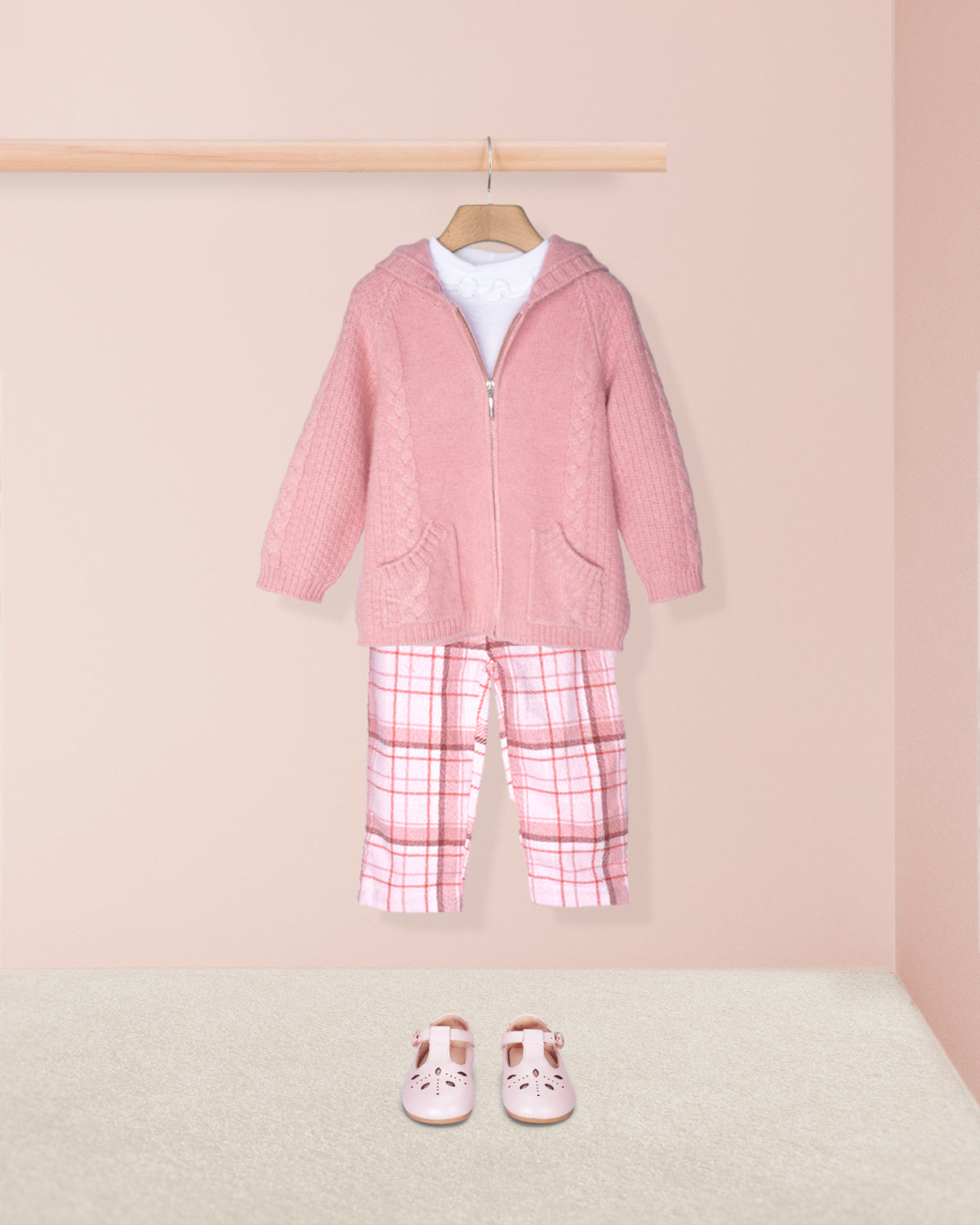 Maddy Pink Plaid Outfit